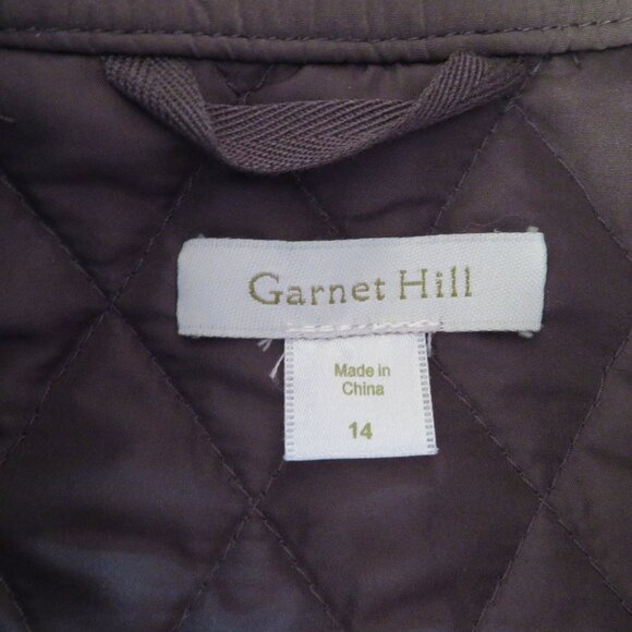 🎉HP🎉 Garnet Hill - Recycled Quilted Car Coat, Size 14 (L), Taupe, EUC - Picture 11 of 15